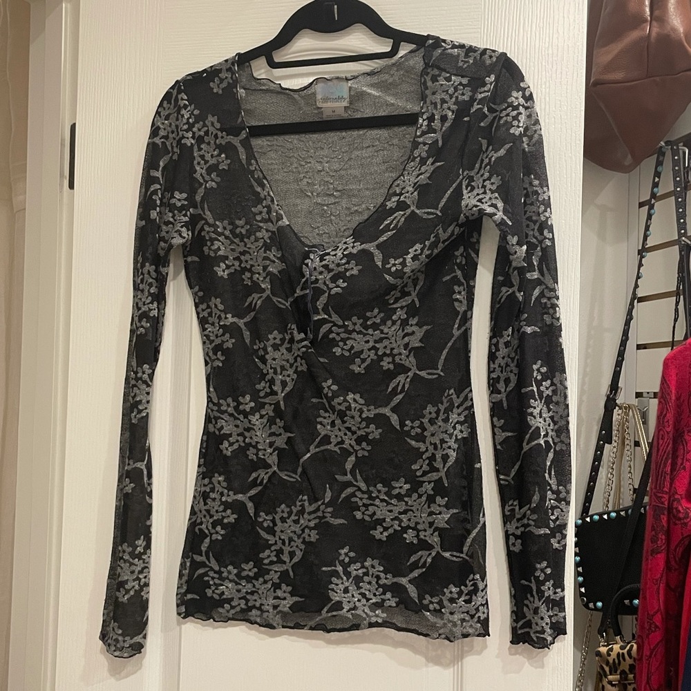 Free People Burnout Henley ASO Violet Harmon